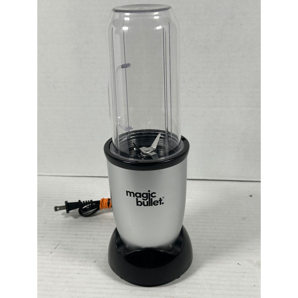Magic Bullet Personal Blender Silver Black MB-WL076C-02 with Tall Handle Cup